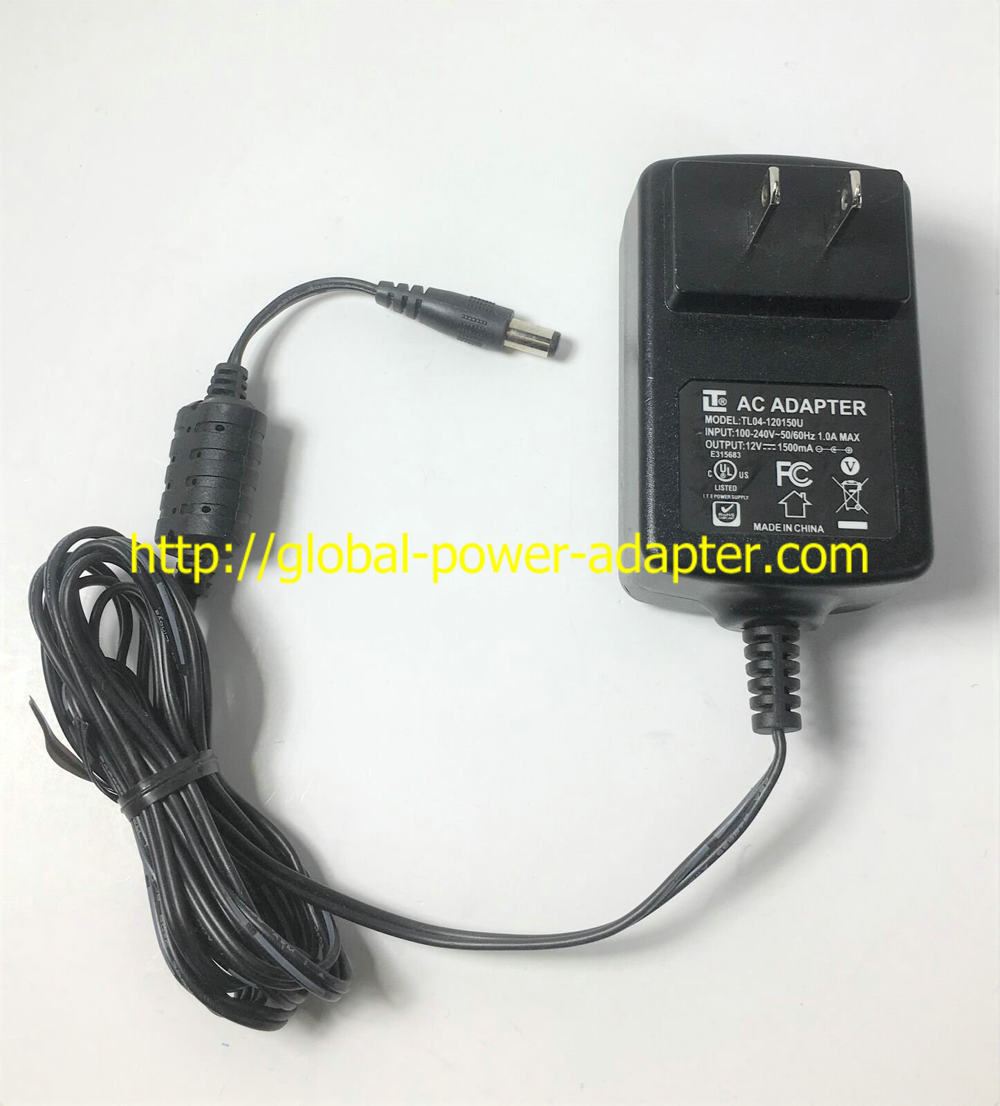 *100% Brand NEW* TL04-120150U 12V 1500mA ac adapter Switching Power Supply Cord Charger Free shippin